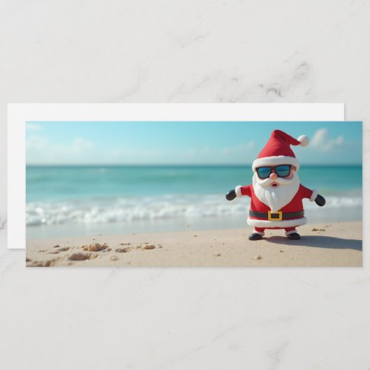 Kerstman op het strand (Voorkant / Achterkant)