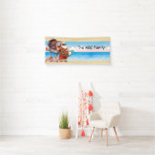 KERSTMAN OP HET STRAND MET KERSTMIS IN JULI SPANDOEK (Insitu)