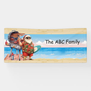 KERSTMAN OP HET STRAND MET KERSTMIS IN JULI SPANDOEK