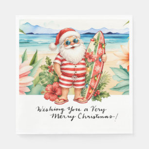 KERSTMAN OP HET STRAND VAN HAWAI'I VOOR KERST SERVET