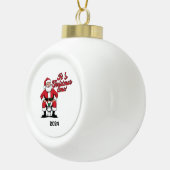 Kerstman op het toilet, het is kerst keramische bal ornament (Rechts)