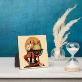 Kerstman op het Wereldbol Fotoplaat (Insitu)