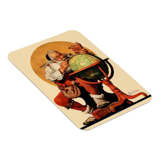 Kerstman op het Wereldbol Magneet (Rechterzijde)