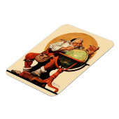 Kerstman op het Wereldbol Magneet (Linkerzijde)