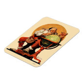 Kerstman op het Wereldbol Magneet (Linkerzijde)