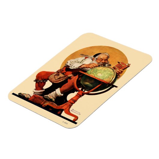 Kerstman op het Wereldbol Magneet (Linkerzijde)