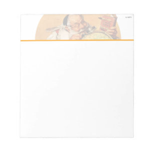 Kerstman op het Wereldbol Notitieblok