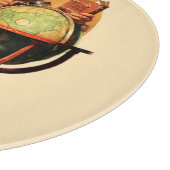 Kerstman op het Wereldbol Snijplank (Hoek)