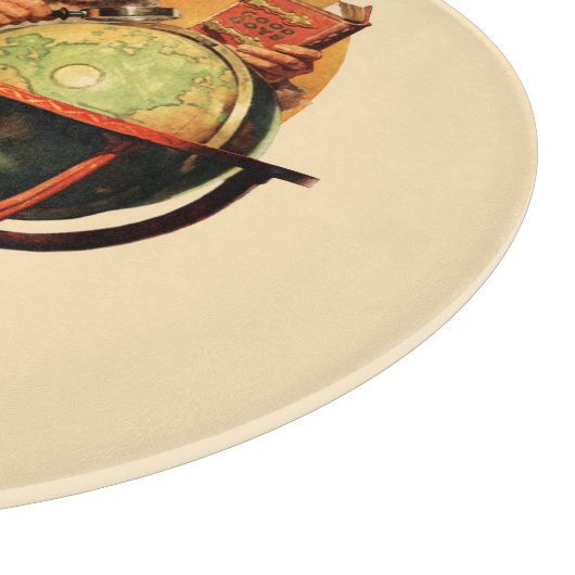 Kerstman op het Wereldbol Snijplank (Hoek)