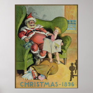  kerstman op kerstavond (1896) poster