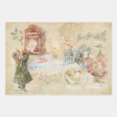 "Kerstman op kerstavond"  Collectie Inpakpapier Vel (Voorkant 3)