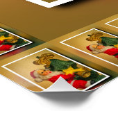 Kerstman op kerstboom - vakantie perfect poster (Hoek)