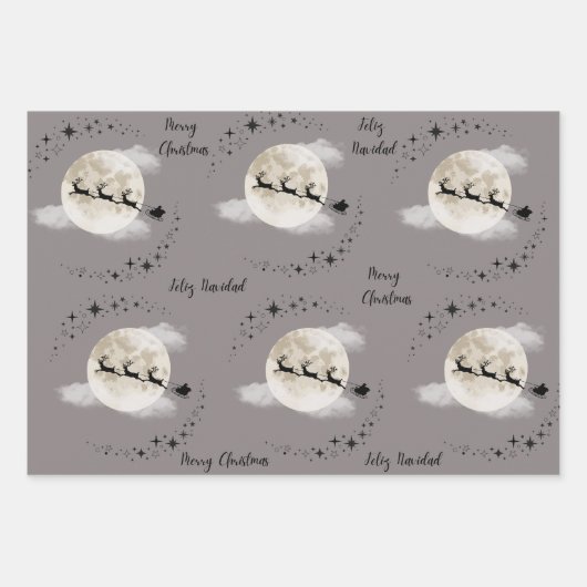 KERSTMAN OP KERSTDAG INPAKPAPIER VEL (Voorkant 3)