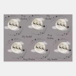 KERSTMAN OP KERSTDAG INPAKPAPIER VEL