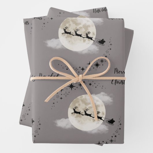 KERSTMAN OP KERSTDAG INPAKPAPIER VEL (In situ)