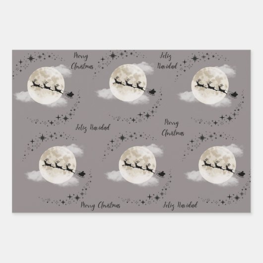 KERSTMAN OP KERSTDAG INPAKPAPIER VEL (Voorkant)