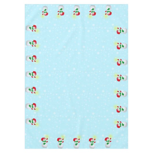 Kerstman op lichtblauw tafelkleed (Voorkant)