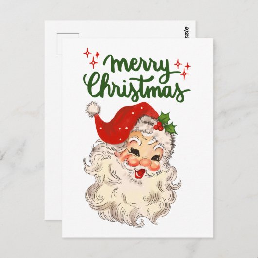  kerstman op maat briefkaart (Voorkant / Achterkant)