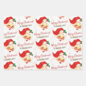  kerstman op maat inpakpapier vel (Voorkant 2)
