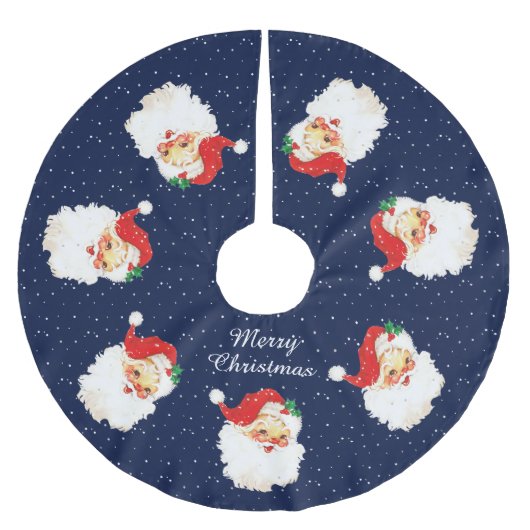  kerstman op marineblauw kerstboom rok (Voorkant)