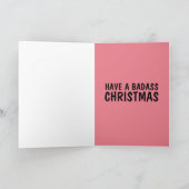 KERSTMAN OP MOTOR CHRISTMAS CARD KAART (Binnen)