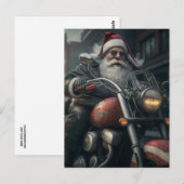 KERSTMAN OP MOTOR POSTKAART (Voorkant / Achterkant)