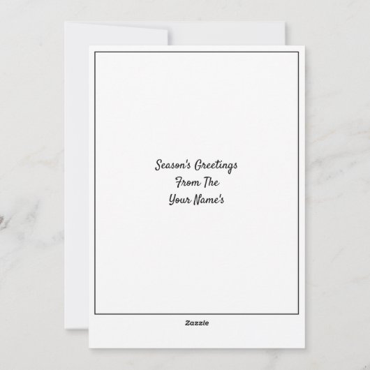  kerstman op motorfiets feestdagenkaart (Achterkant)