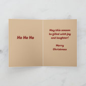 Kerstman op motorfiets kerstkaart kaart (Binnen)