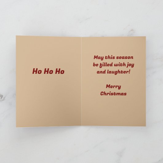 Kerstman op motorfiets kerstkaart kaart (Binnen)