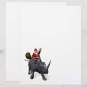 Kerstman op neushoorn Rhinoceros (Voorkant / Achterkant)