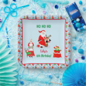 Kerstman op Noordpool Verjaardag Papieren Bordje (Feest)