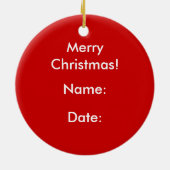 Kerstman op Parade Ornament (Achterkant)