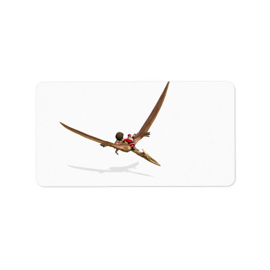Kerstman Op Quetzalcoatlus Etiket (Voorkant)