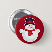 Kerstman op rode achtergrond ronde button 5,7 cm (Voorkant /achterkant)
