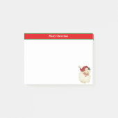 Kerstman op Rood & Wit Post-it® Notes (Voorkant)