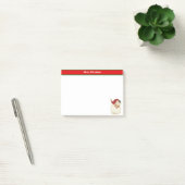Kerstman op Rood & Wit Post-it® Notes (Kantoor)