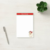 Kerstman op Rood & Wit Post-it® Notes (Kantoor)
