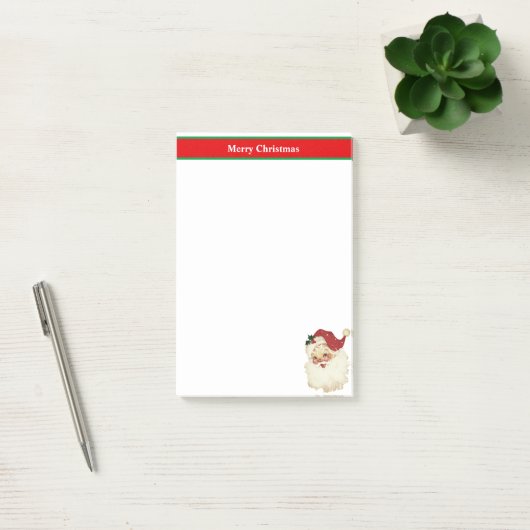 Kerstman op Rood & Wit Post-it® Notes (Kantoor)