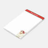 Kerstman op Rood & Wit Post-it® Notes (Schuin)