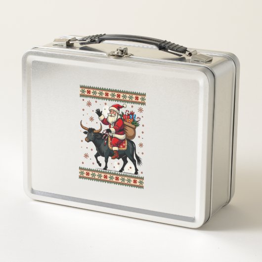 Kerstman op Schotse Hooglanders Kerst Vector (Voorkant)