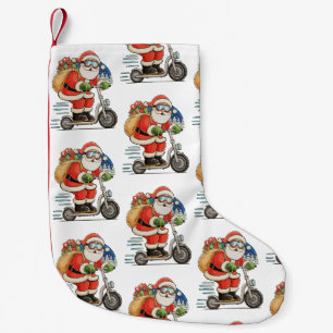 Kerstman op scooter kerst matching familie kleine kerstsok