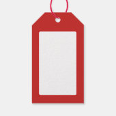 Kerstman op ski's Vrolijk Kerstfeest Cadeaulabel (Achterkant)