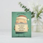  Kerstman op slee getrokken door een eland Feestdagenkaart (Staand voorkant)