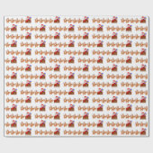 Kerstman Op slee Kerst Wrap Papier (Vlak)