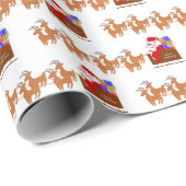 Kerstman Op slee Kerst Wrap Papier (Rol Hoek)