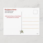  kerstman op slee met rendierkerst feestdagenkaart (Achterkant)