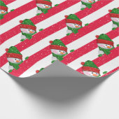 kerstman op straat cadeaupapier (Hoek)