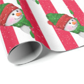 kerstman op straat cadeaupapier (Rol Hoek)