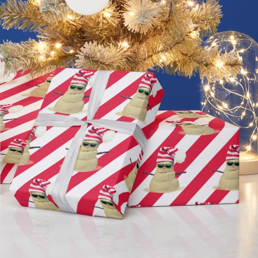 kerstman op strippapier cadeaupapier (Feestdagen)