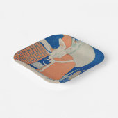  kerstman op vakantie in Chimney Papieren Bordje (Gebogen)